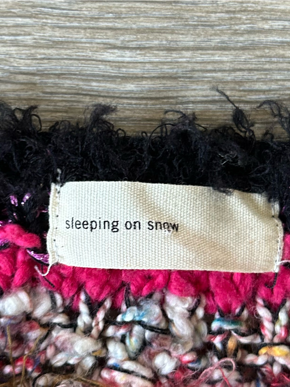 SLEEPING ON SNOW Anthropologie Mixed Media Crochet Boho Sweater Size Medium - Picture 9 of 11